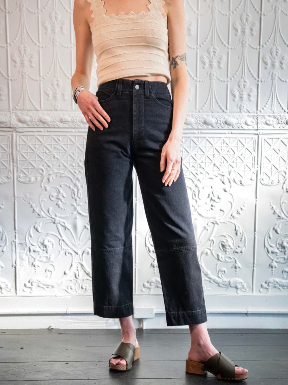MICAELA GREG The Seamed Jean in Faded Black Fall Winter 2021 Size M - Picture 2 of 16